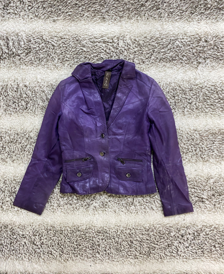 Purple Leather Jacket