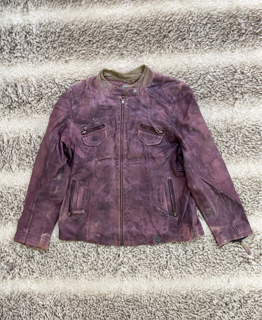 AJC Purple Leather Jacket