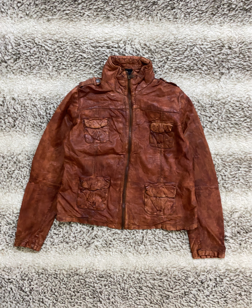 Jaqueta de Couro Marrom
