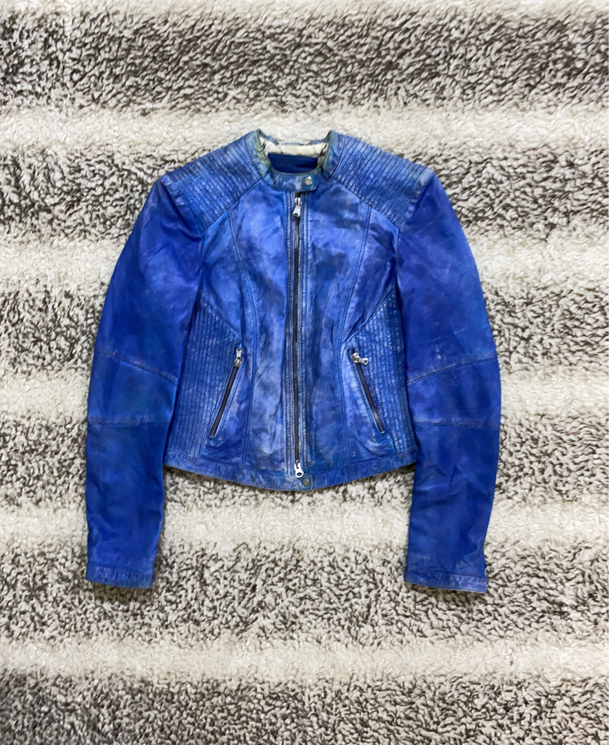 Milestone Blue Leather Jacket