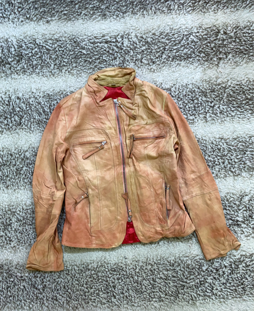 Giacca di pelle marrone