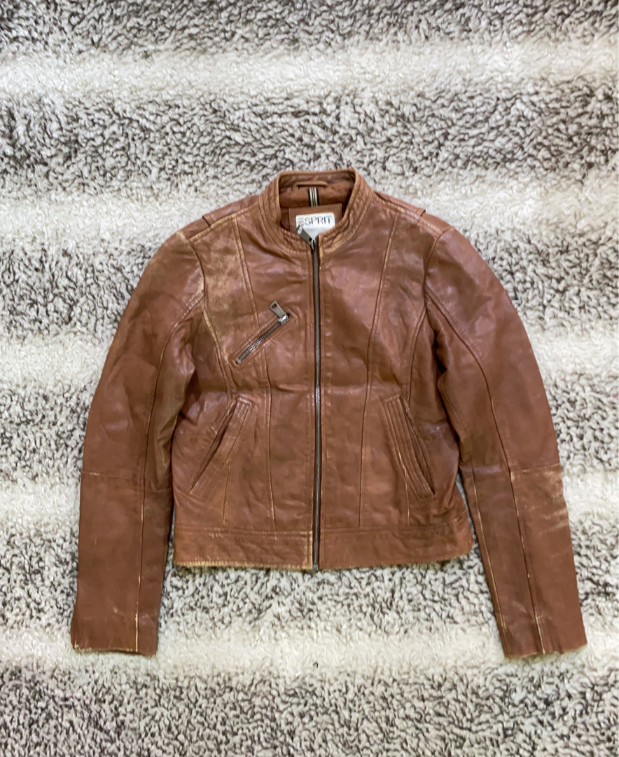 Veste en cuir ESPRIT