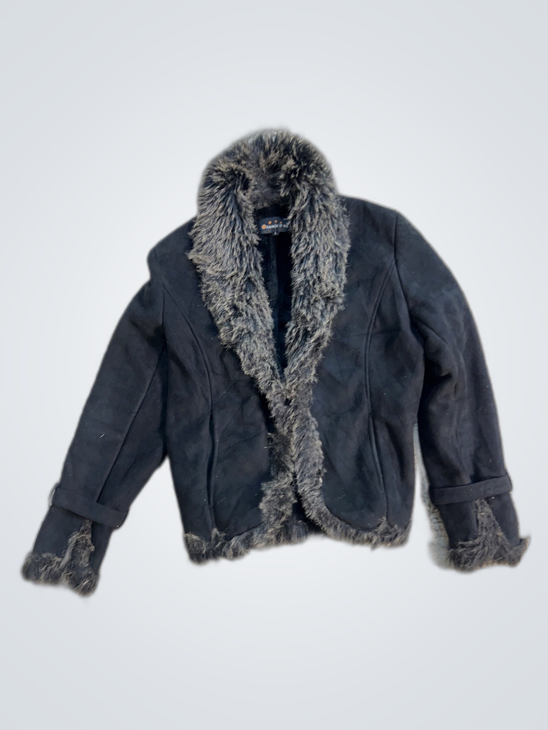 ブラックファー トリム ジャケット