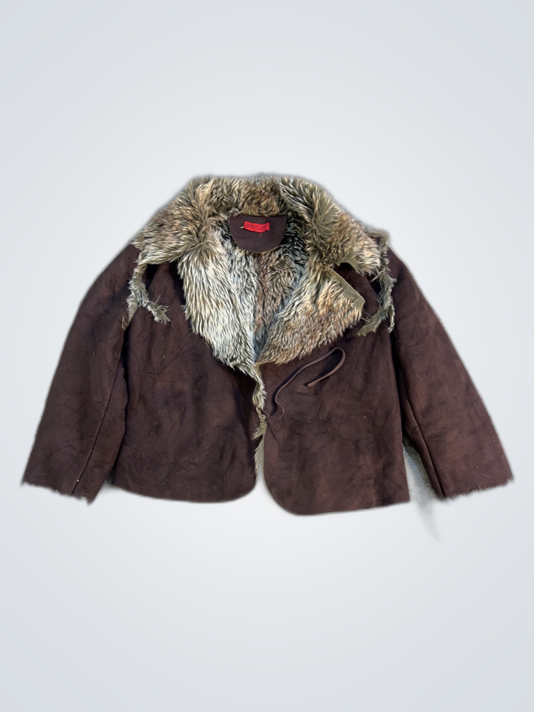 Brown Fur Trimmed Jacket