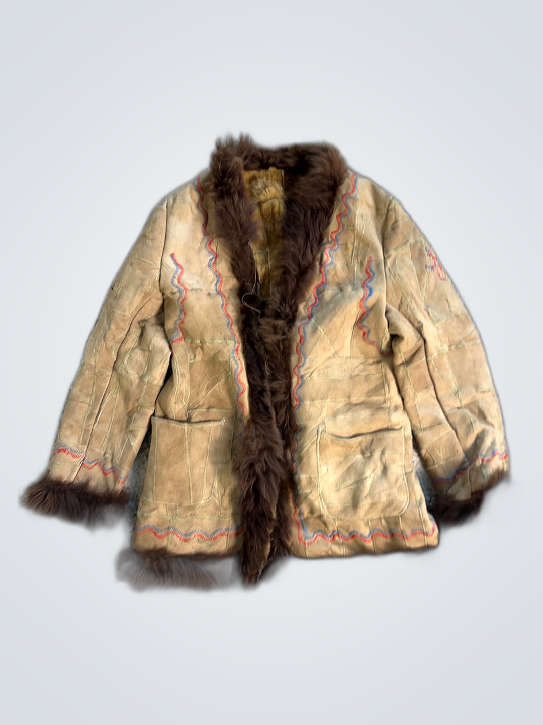 ファー トリム タン ジャケット