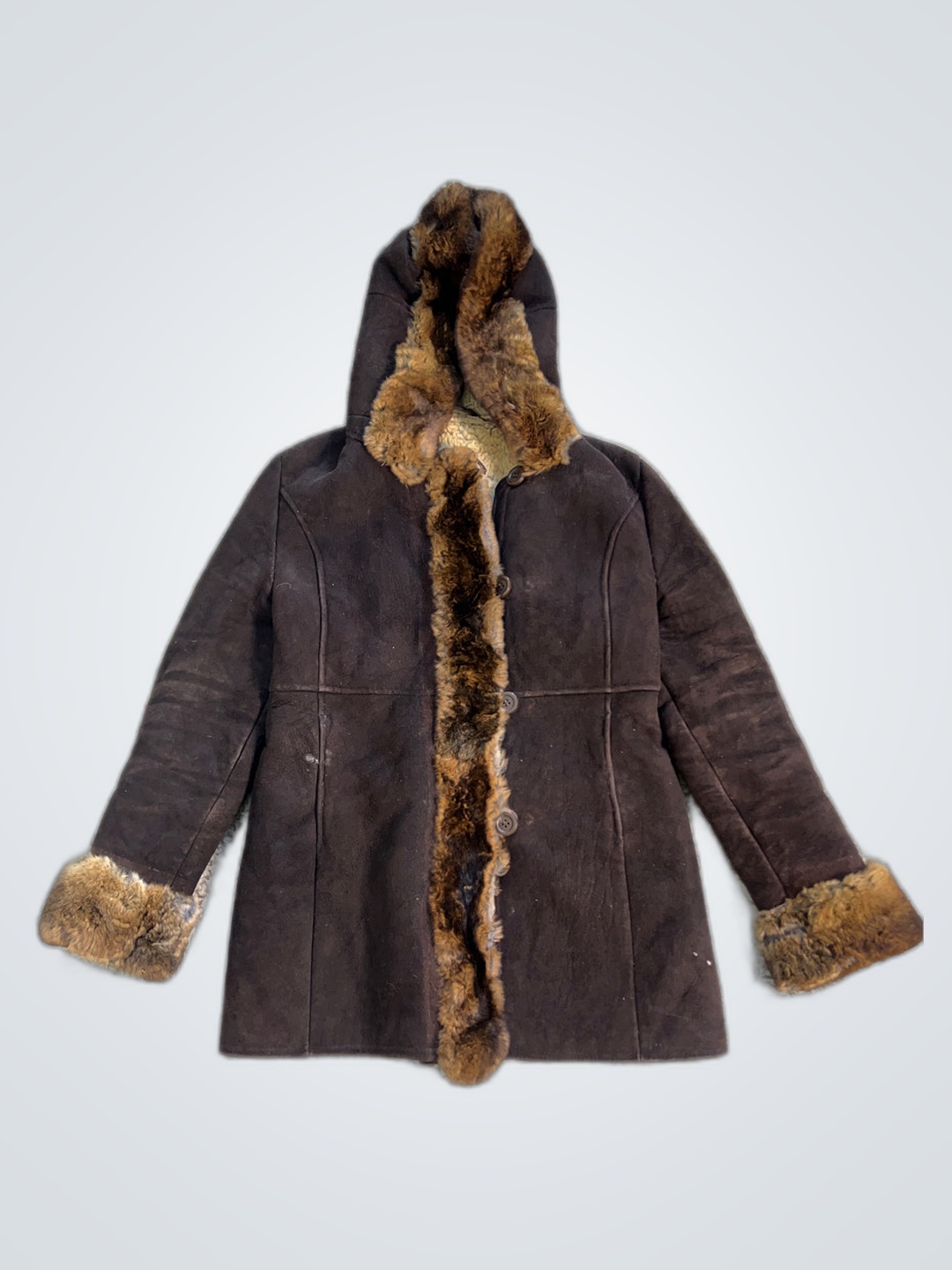 ブラウンファー付きフードコート