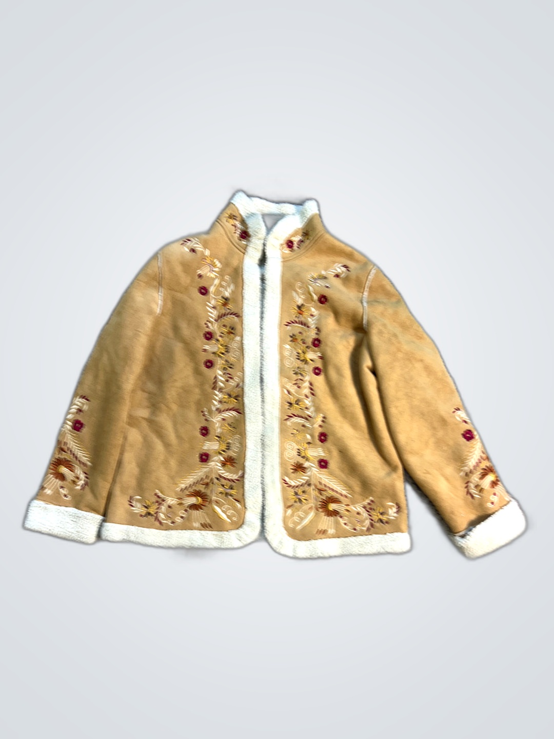 カジュアル＆コー 刺繍スエードジャケット