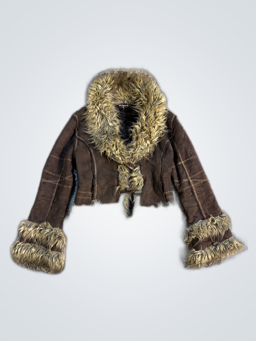 Brown Fur Trim Jacket