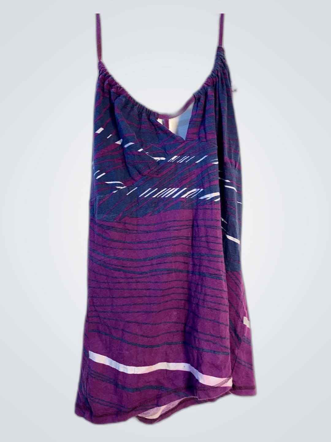 Robe rayée violette et bleue