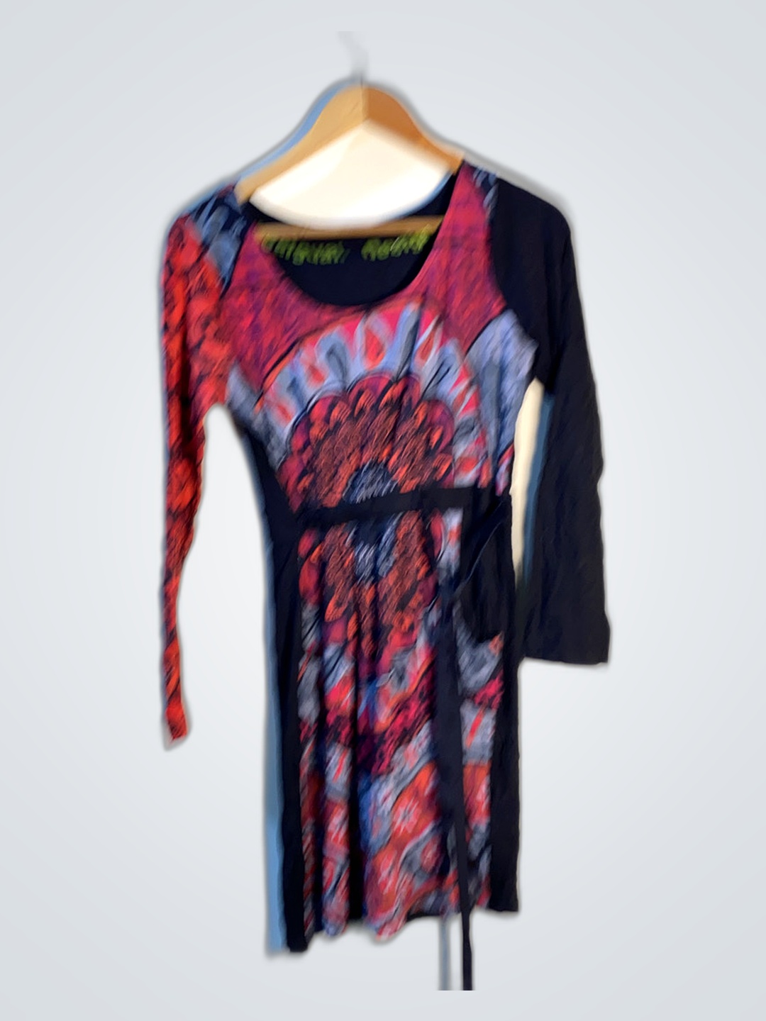 Multicolored Patterned Dress