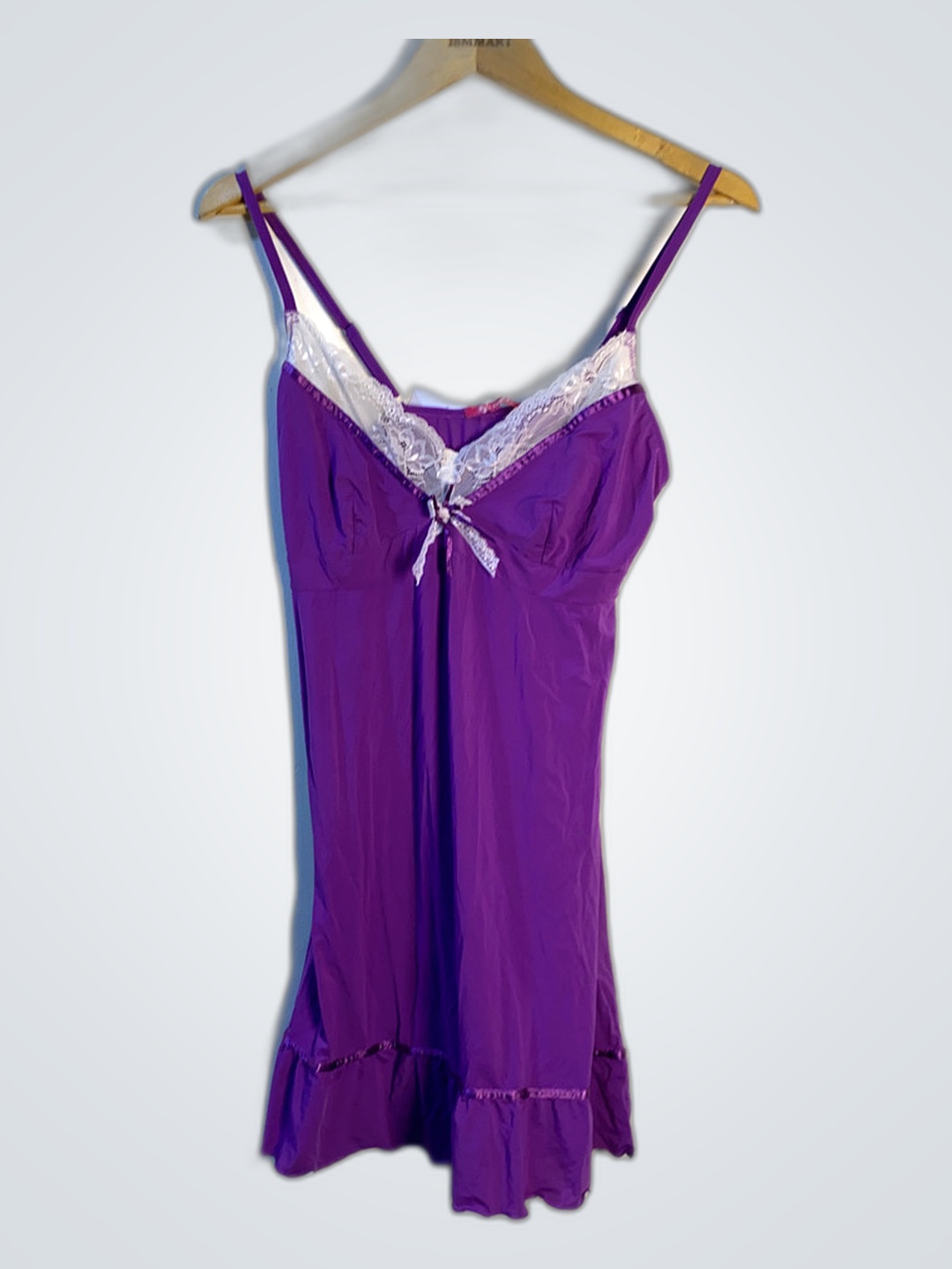 Purple Lace Trim Chemise