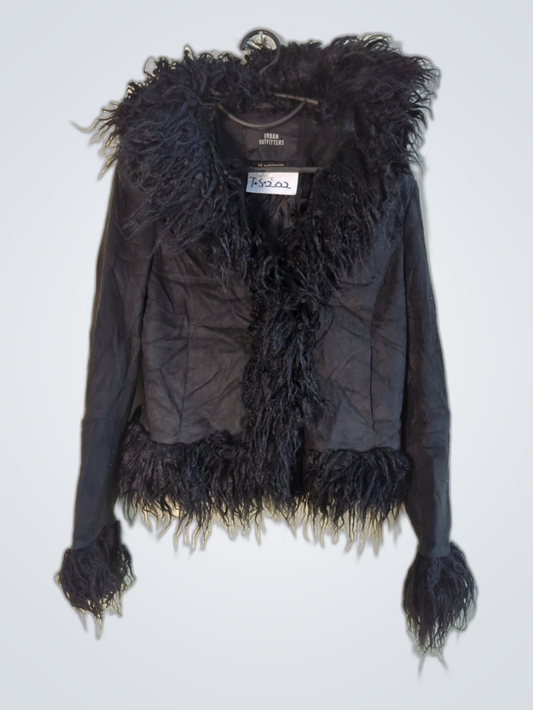 Urban Outfitters Black Fur Jacket