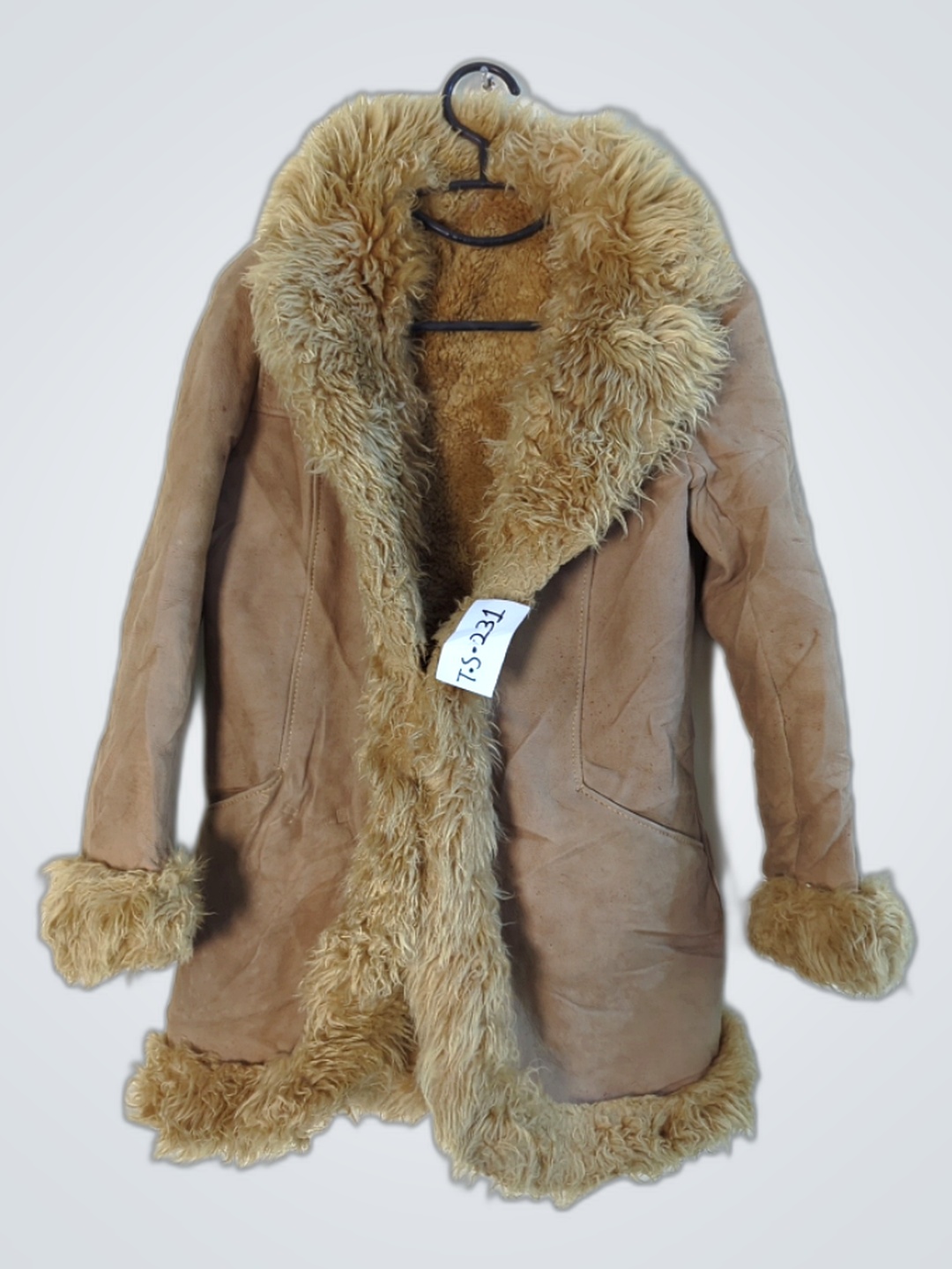 Tan Fur Trimmed Coat