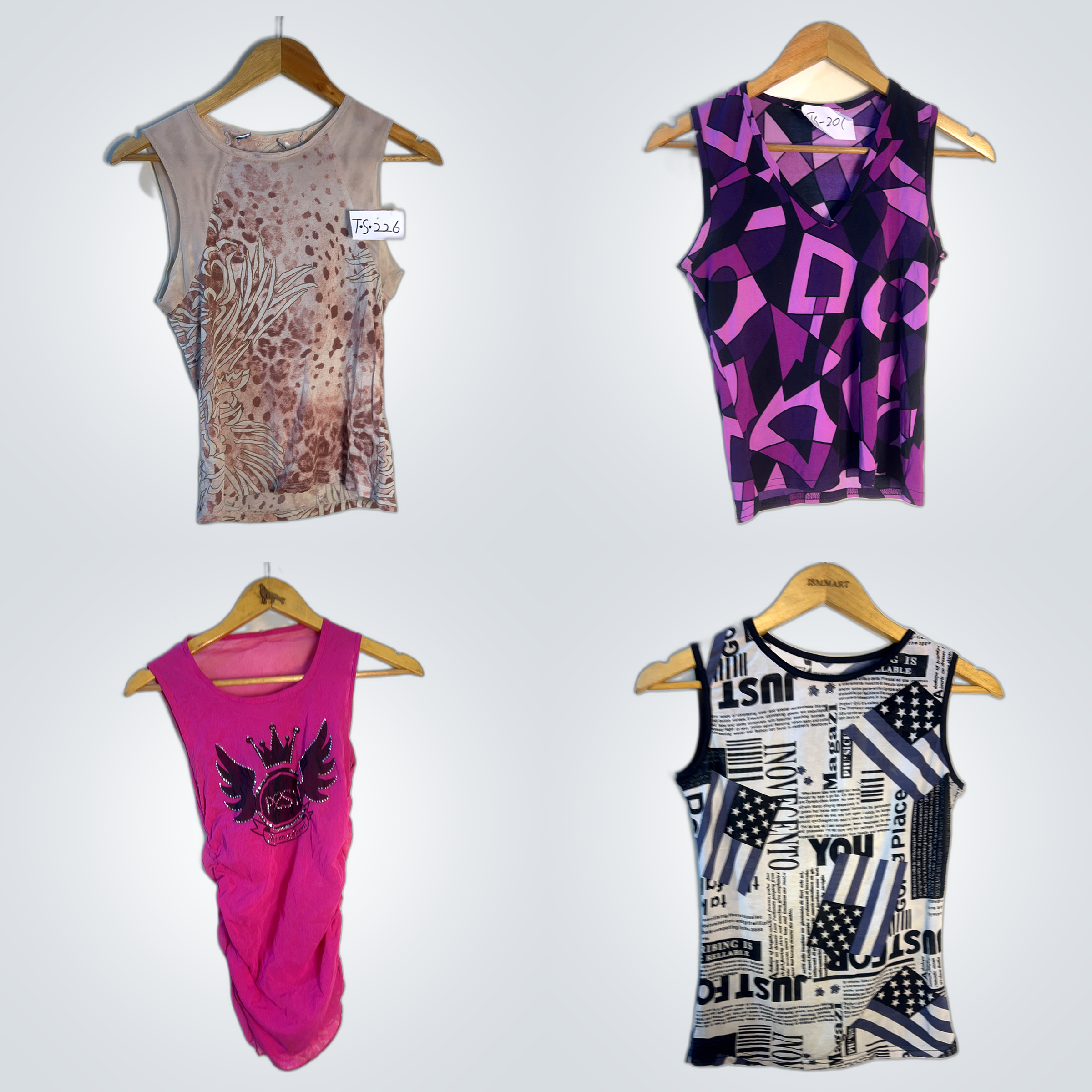 Vintage Tank-Top-Bündel - Grafische Drucke, Tiermu..