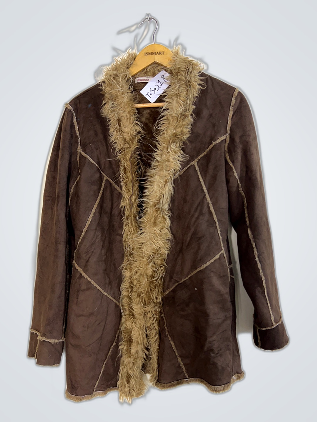 Brown Fur-Trimmed Coat