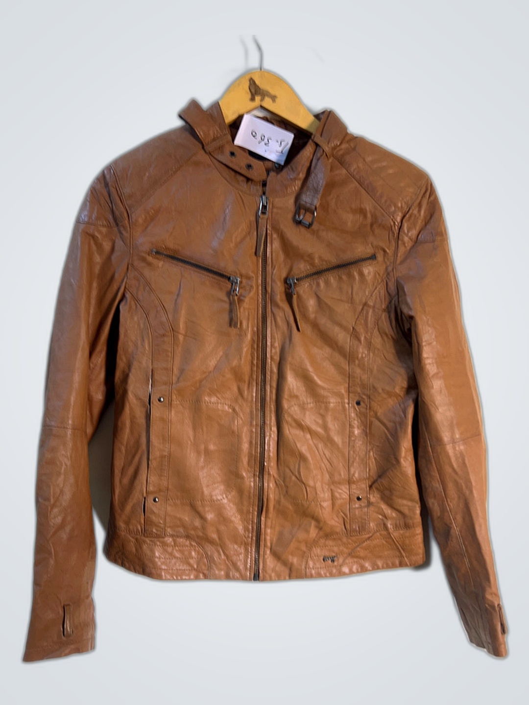 Braune Lederjacke