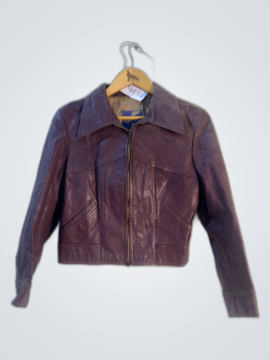 Braune Lederjacke