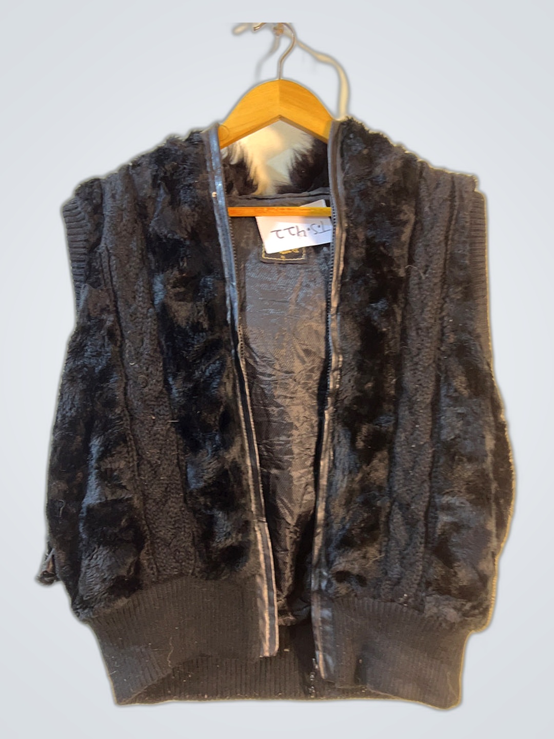 Black Fur Vest