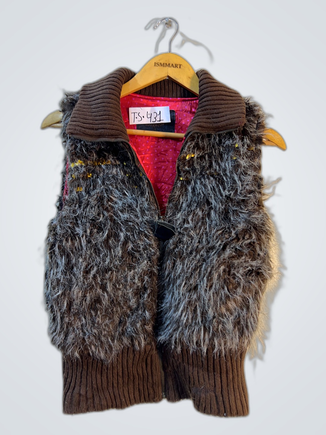 Brown Fuzzy Vest