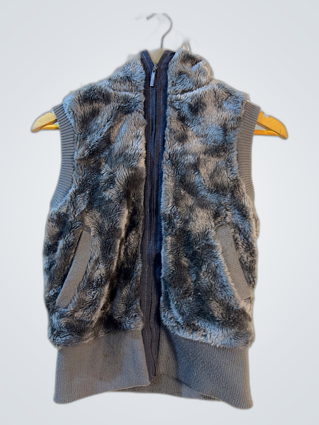 Gray Fur Vest