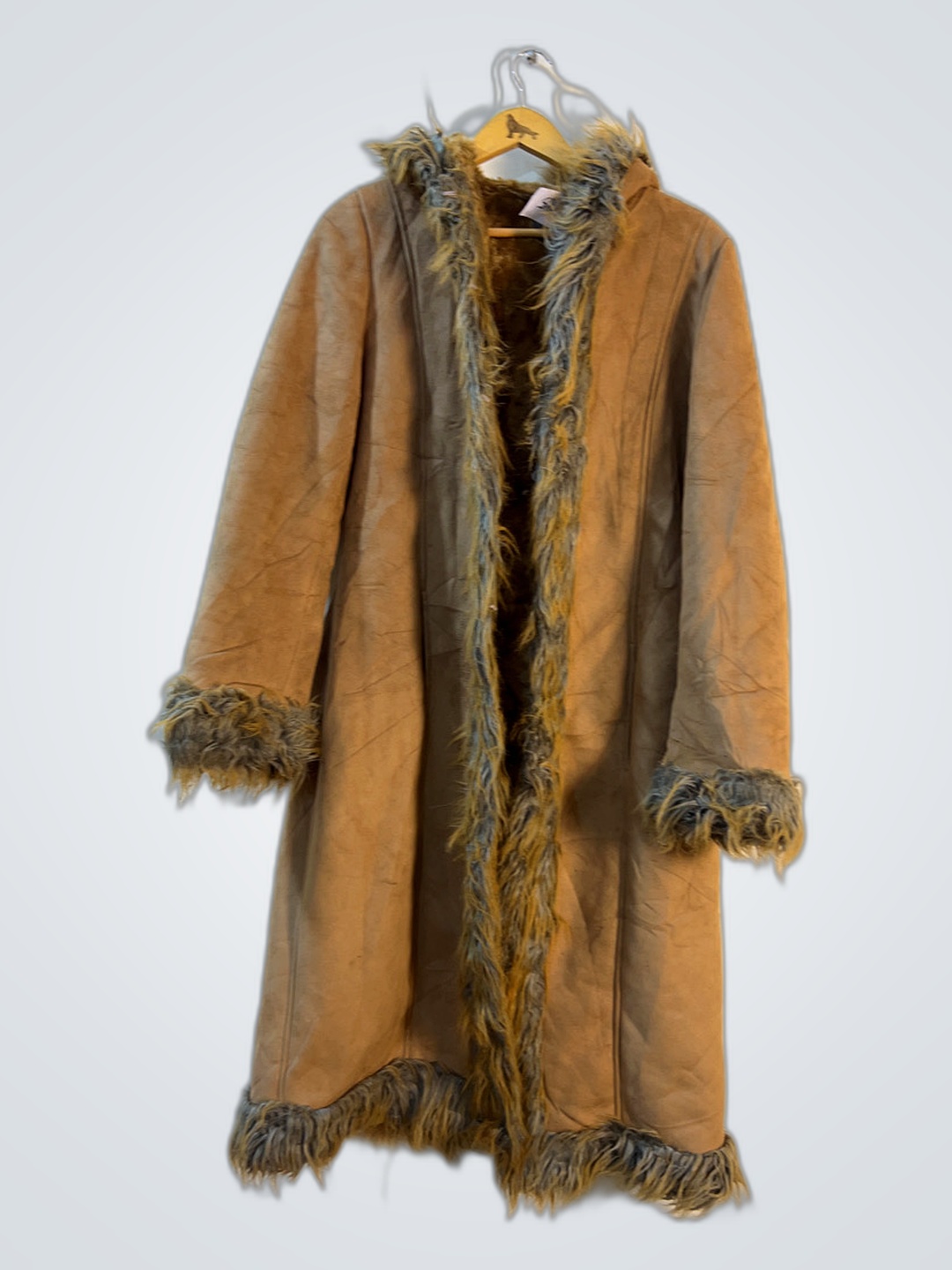 ジョーンズ・ニューヨーク・キャメルファー・トリム・コート