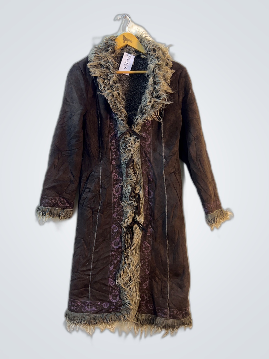 Brown Fur-Trimmed Coat