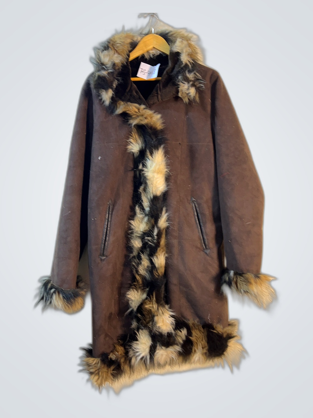 Brown Fur-Trimmed Coat