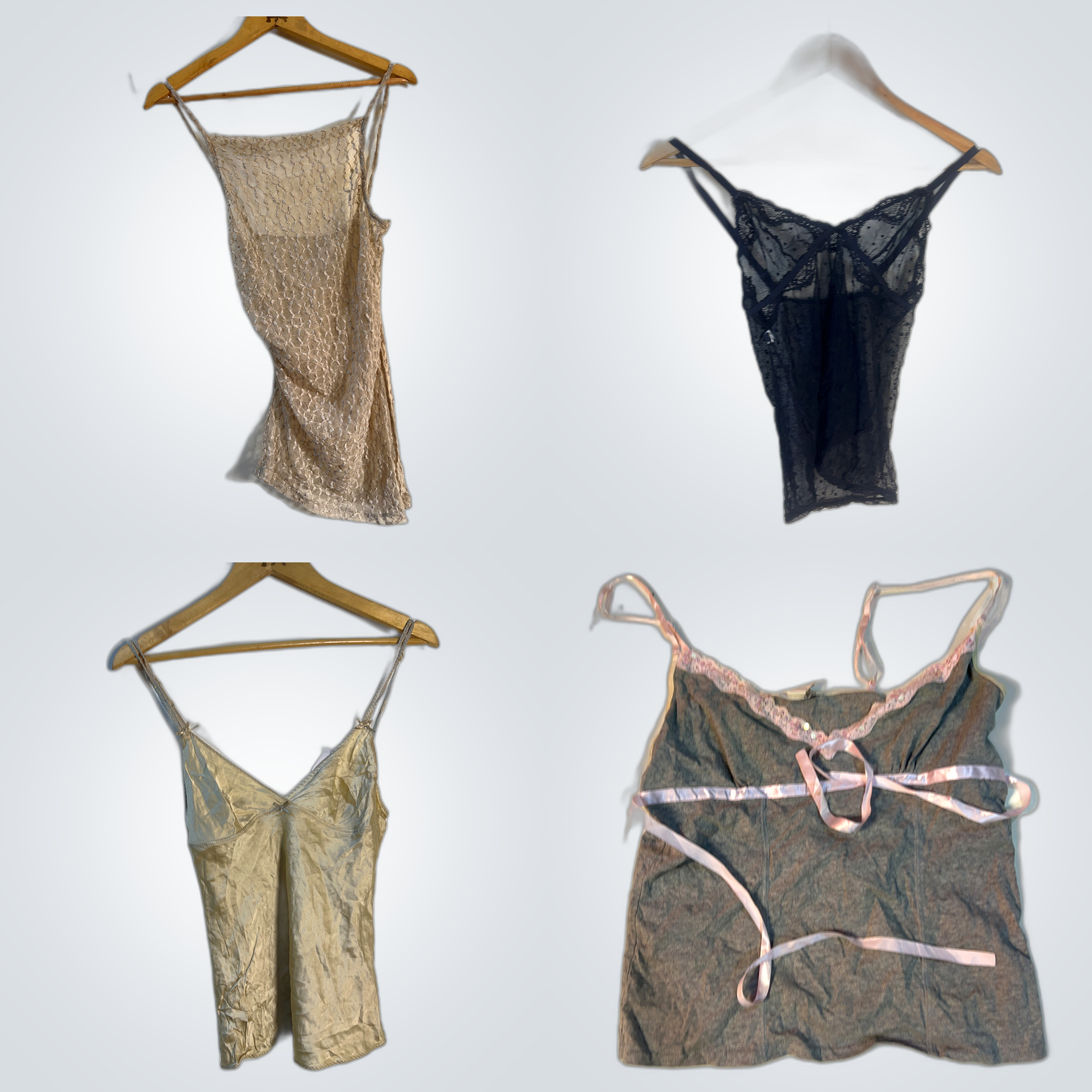 Lace & Silk Camisole Bundle - H&M Gray Cami & 4 Mo..