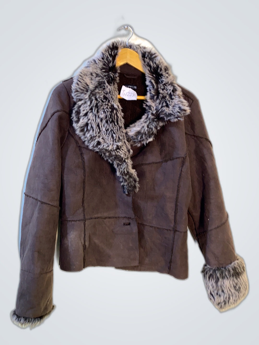Brown Fur-Trimmed Jacket