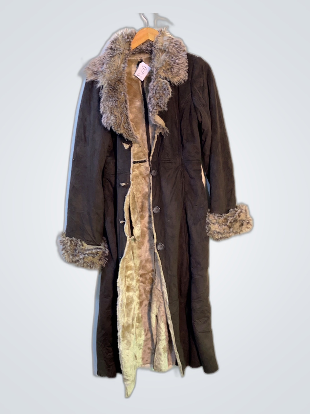 Black Fur-Trimmed Coat