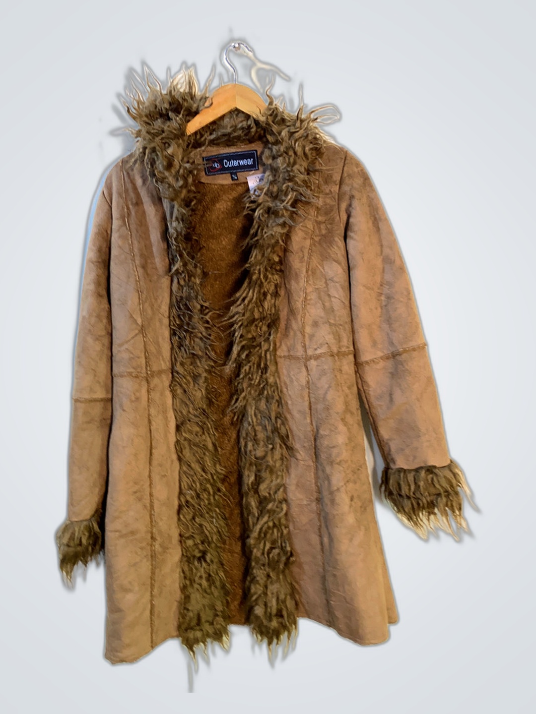 Brown Fur-Trimmed Coat