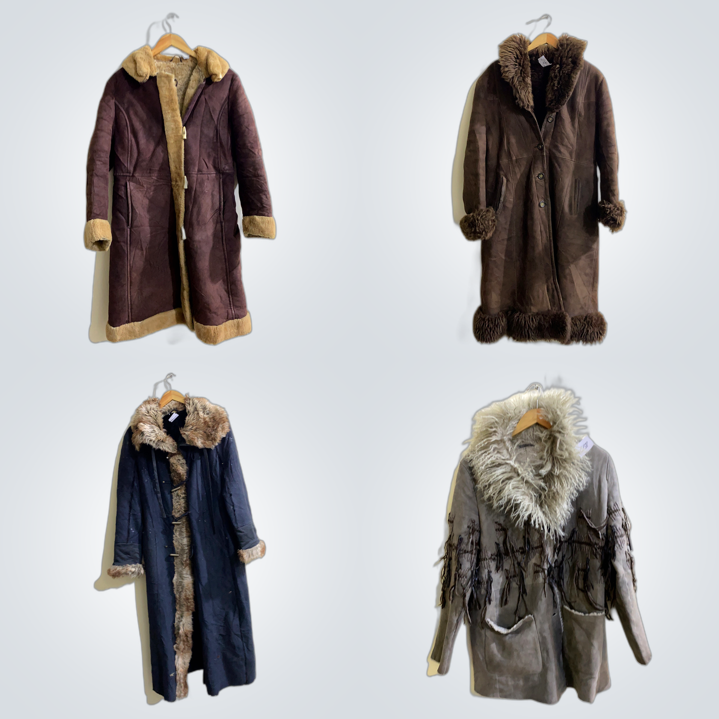 Fur Coat Bundle - 7pcs Shearling & Fur Trimmed Coa..