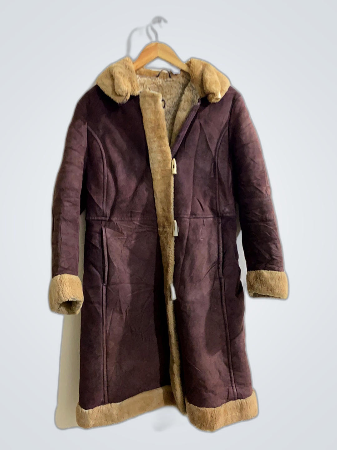 Brown Fur-Trimmed Coat