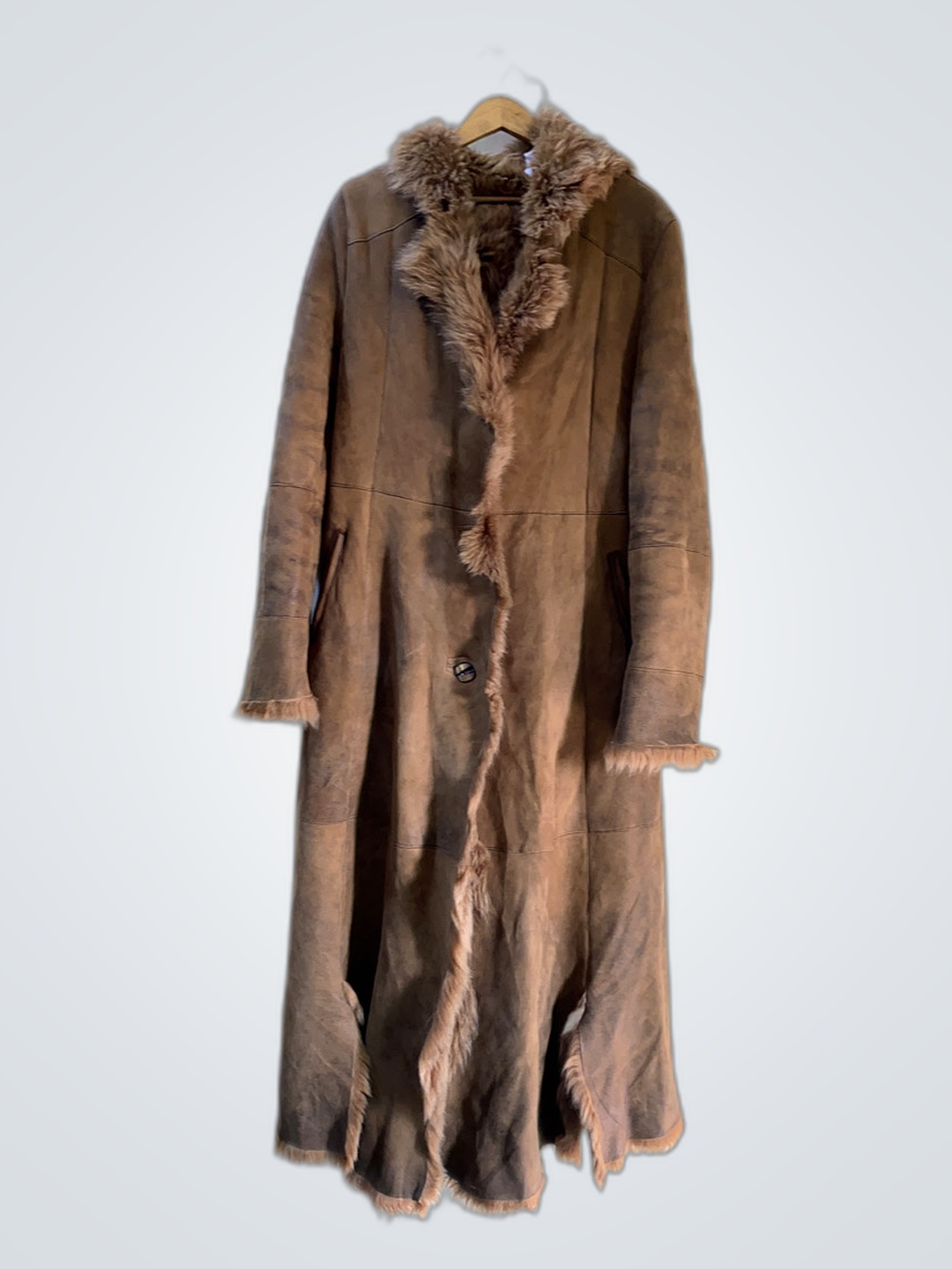 Brown Fur-Lined Coat