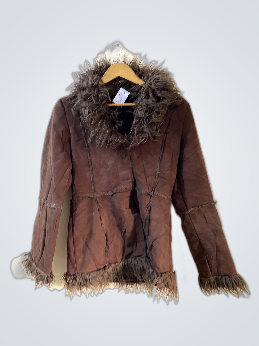 Brown Fur Trimmed Jacket