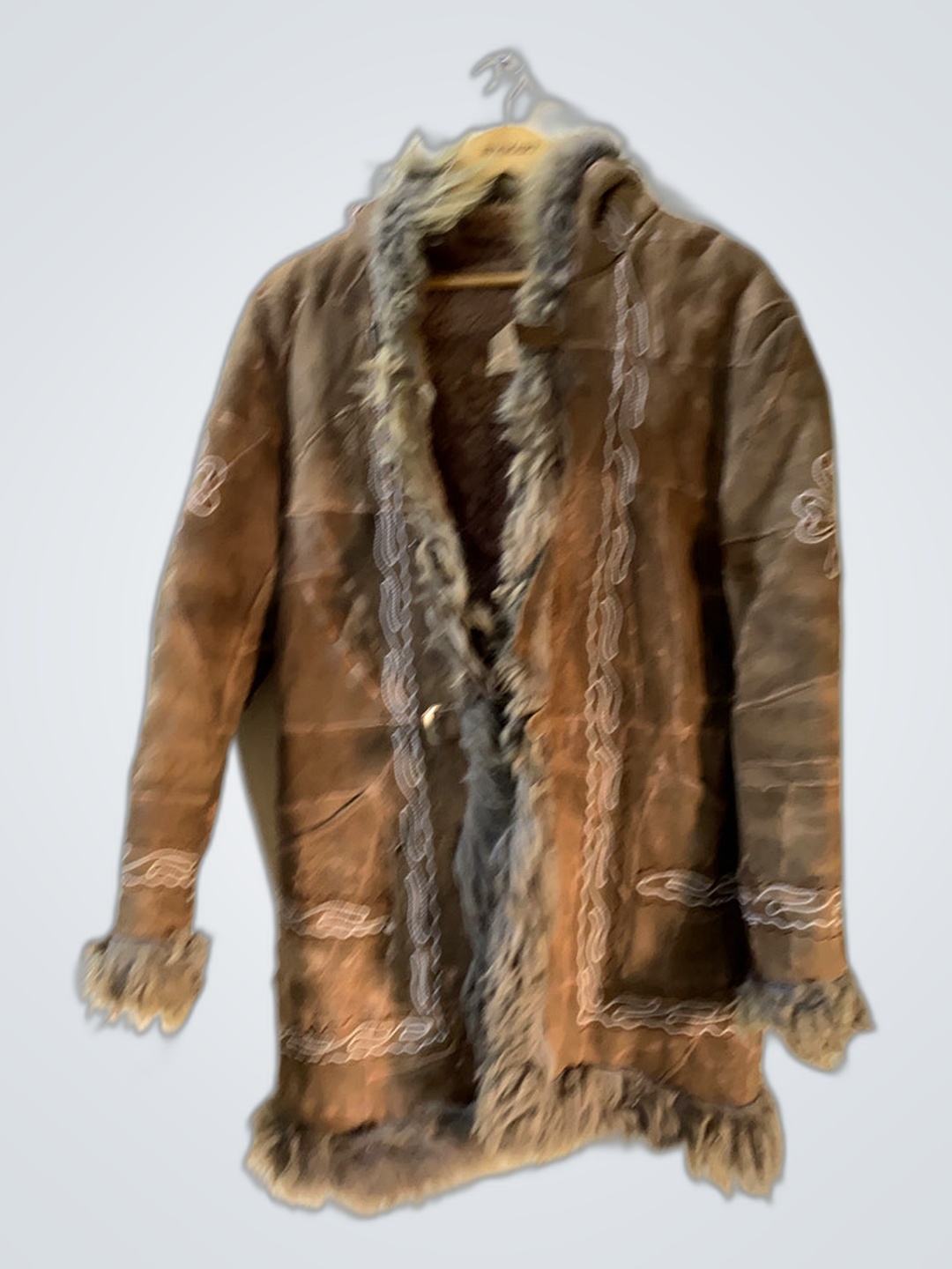 Brown Fur-Trimmed Coat