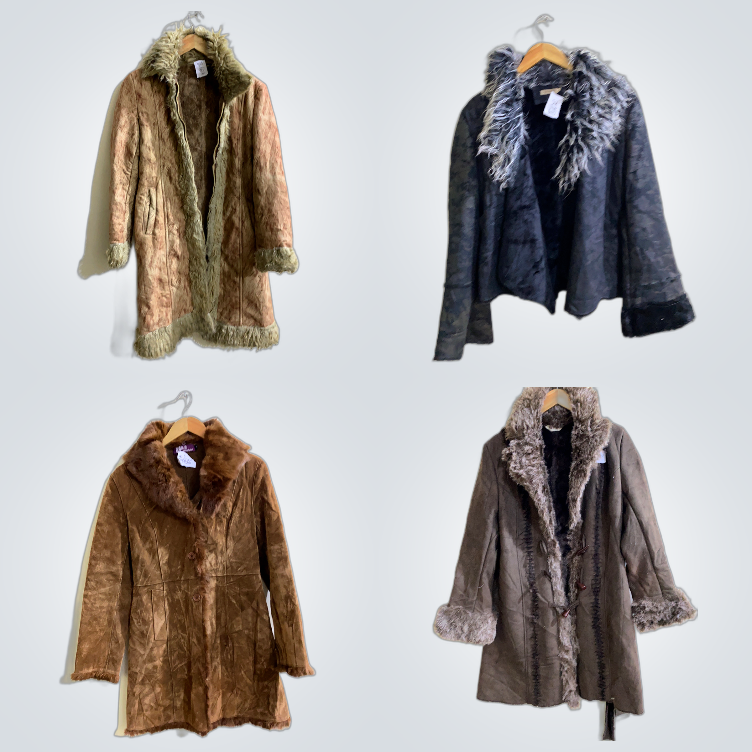 Fur Jacket Bundle - 7 Pc Mix of Suede & Shearling ..