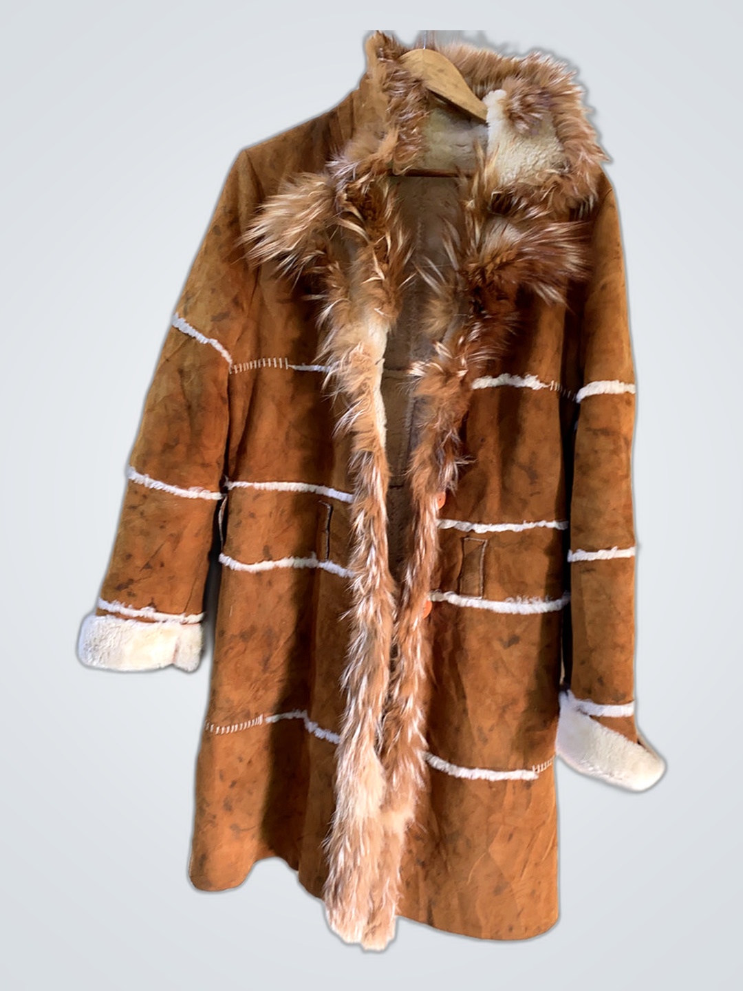Brown Fur-Trimmed Coat