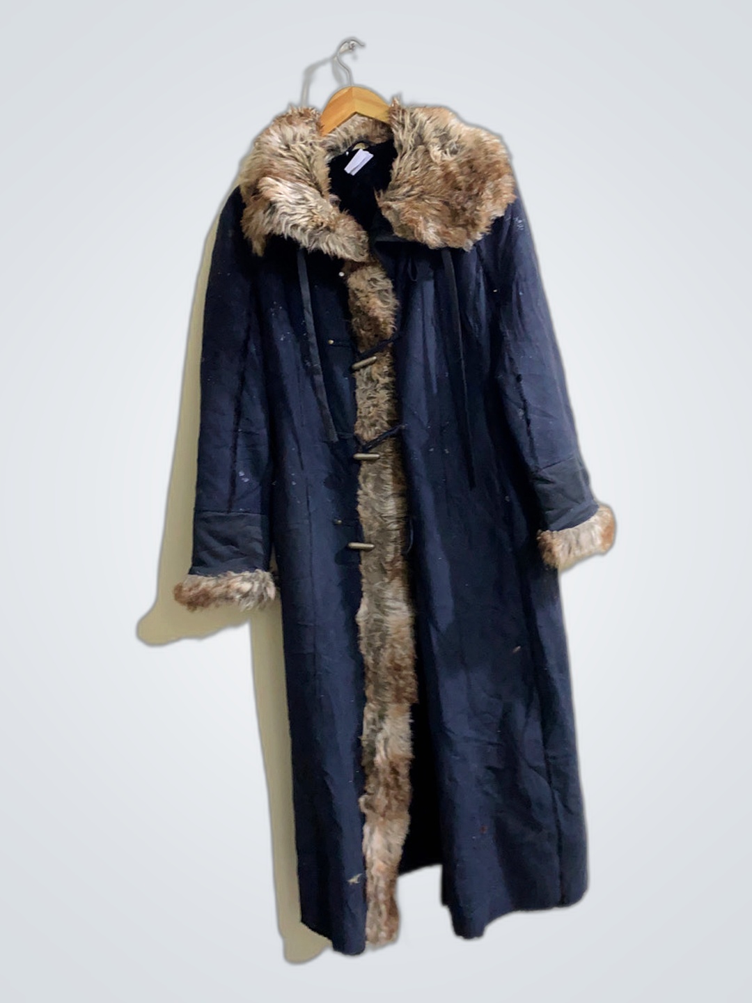 Long Fur-Trimmed Coat