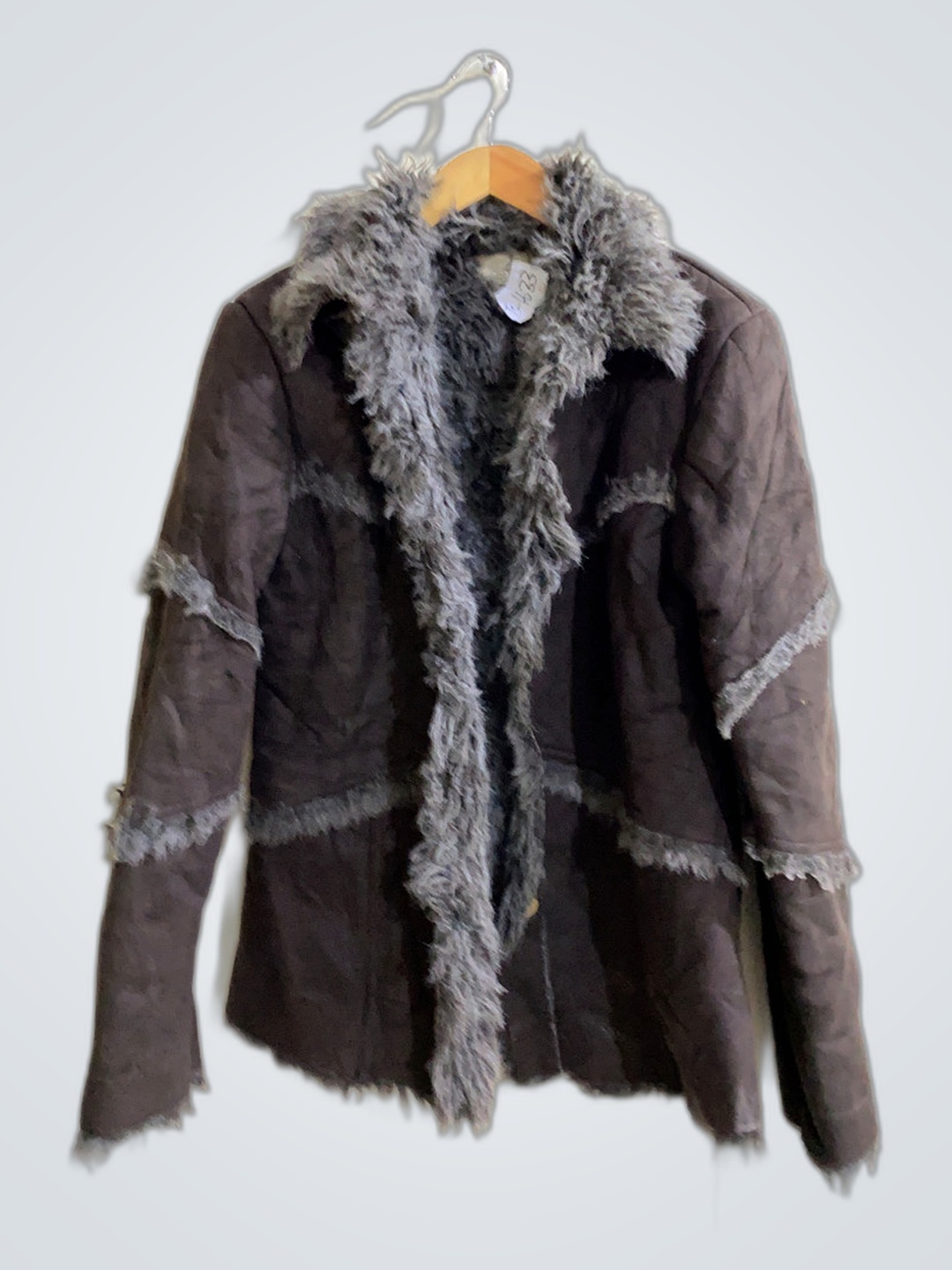 Brown Fur-Trimmed Coat