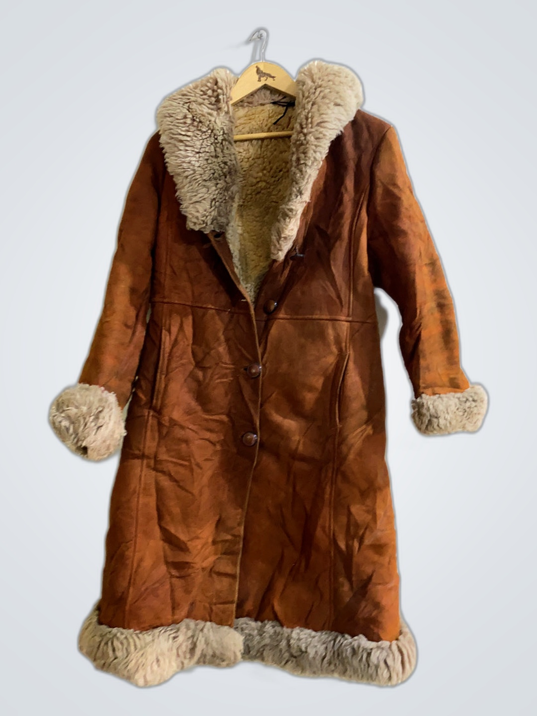 Brown Fur-Trimmed Coat