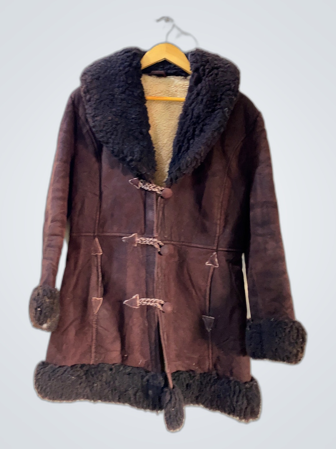 Brown Fur-Trimmed Coat