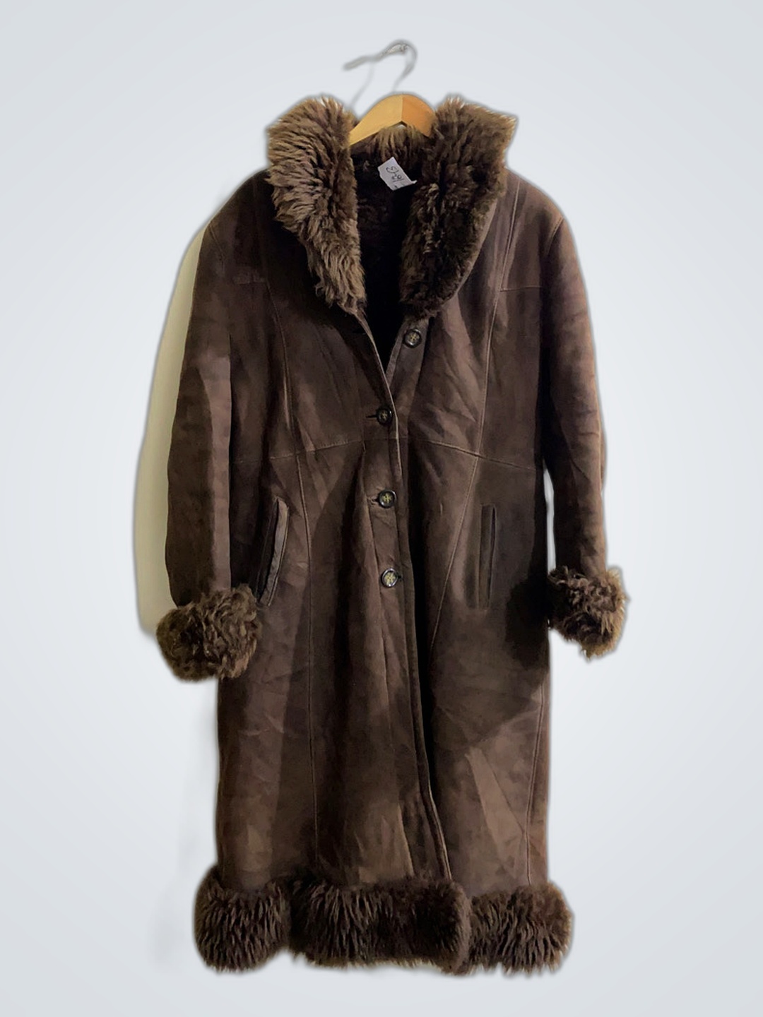 Brown Fur-Trimmed Coat
