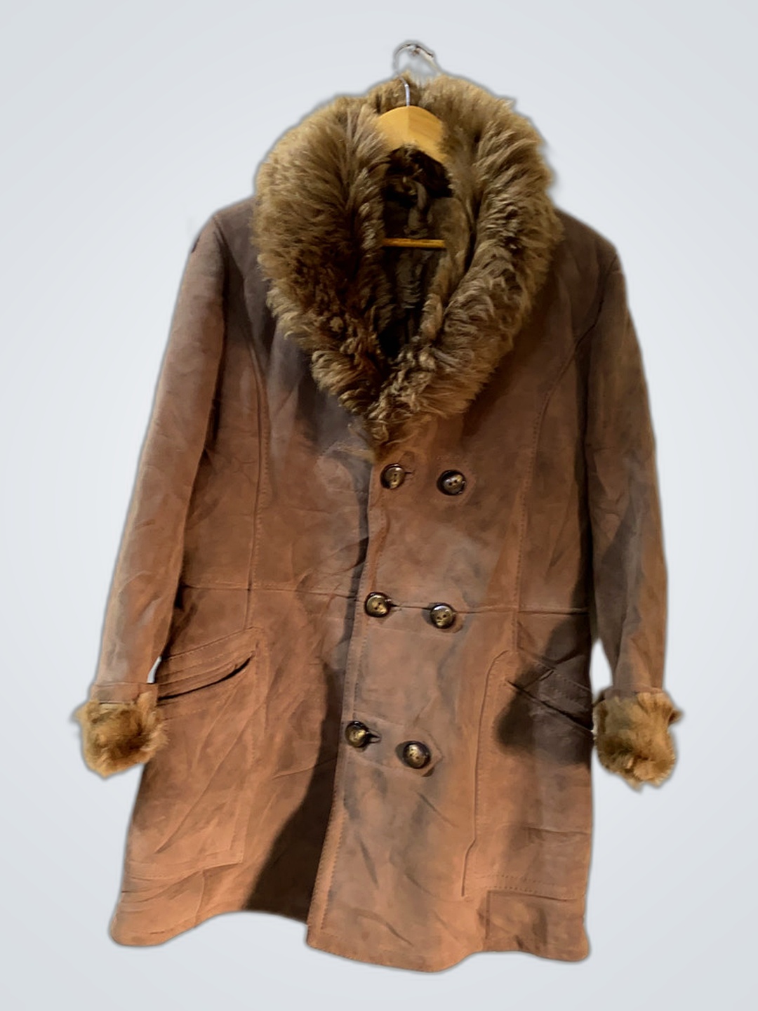 Brown Fur-Trimmed Coat