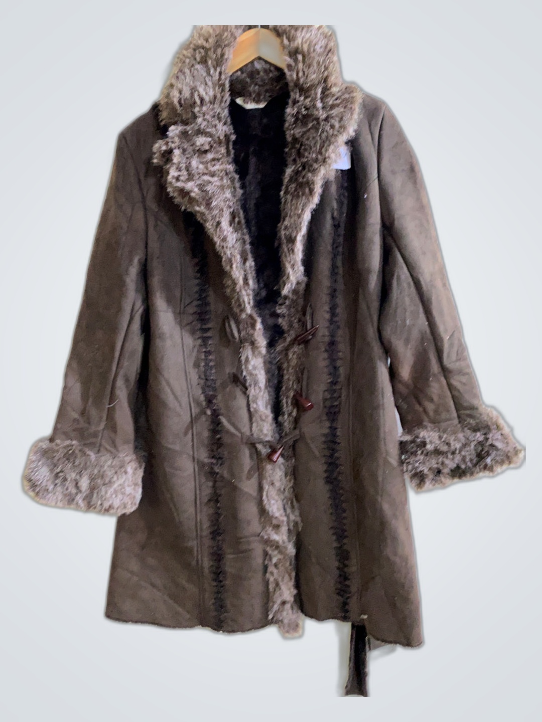 Brown Fur-Lined Coat