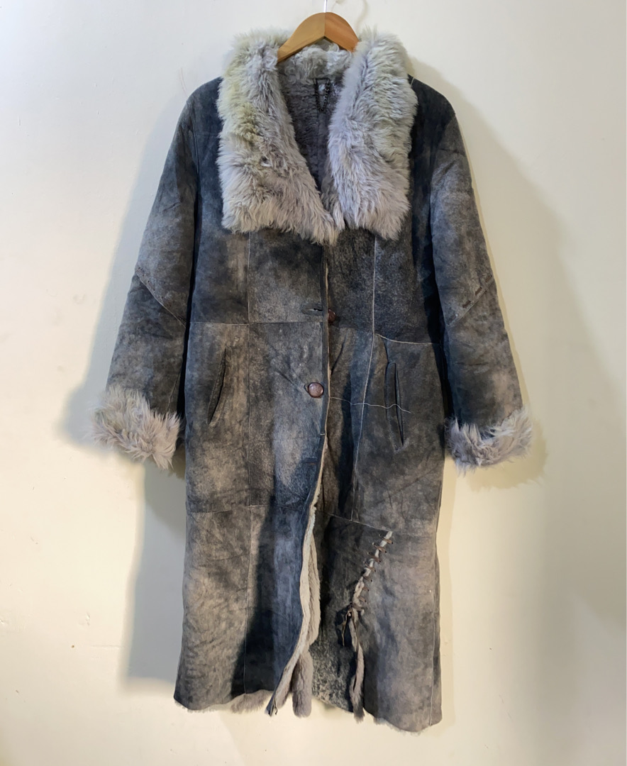 Gray Fur-Lined Coat
