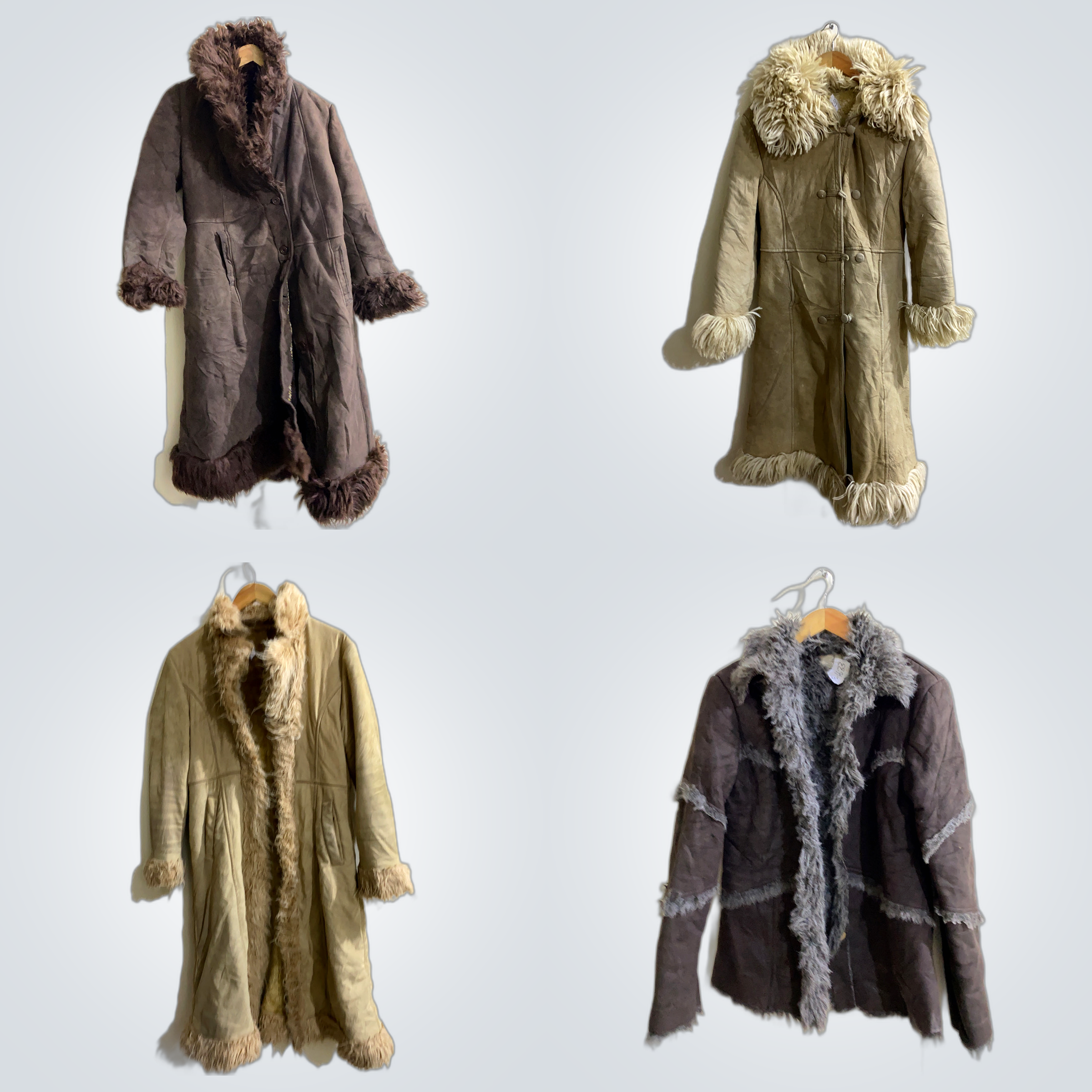 Fur Coat Bundle - 7 Pc Luxury Fur Trimmed Jackets ..