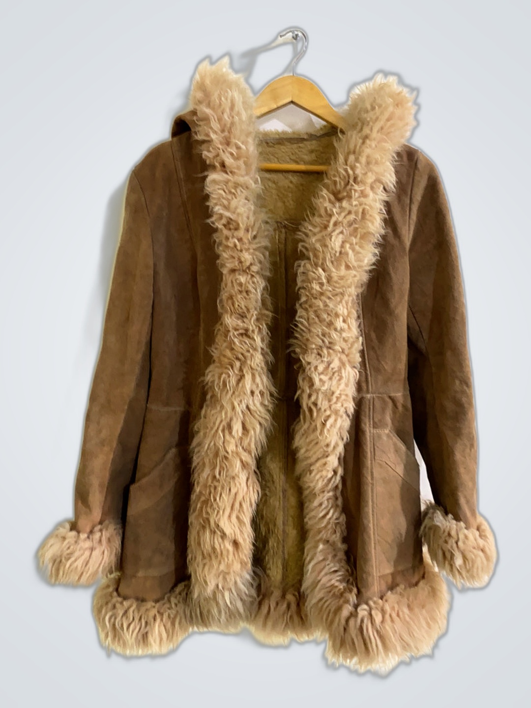 Brown Fur-Trimmed Coat