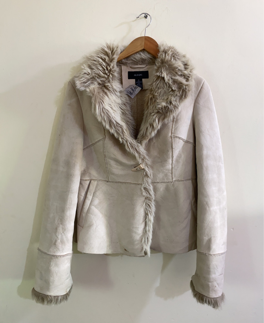 Alfani Fur Trimmed Coat