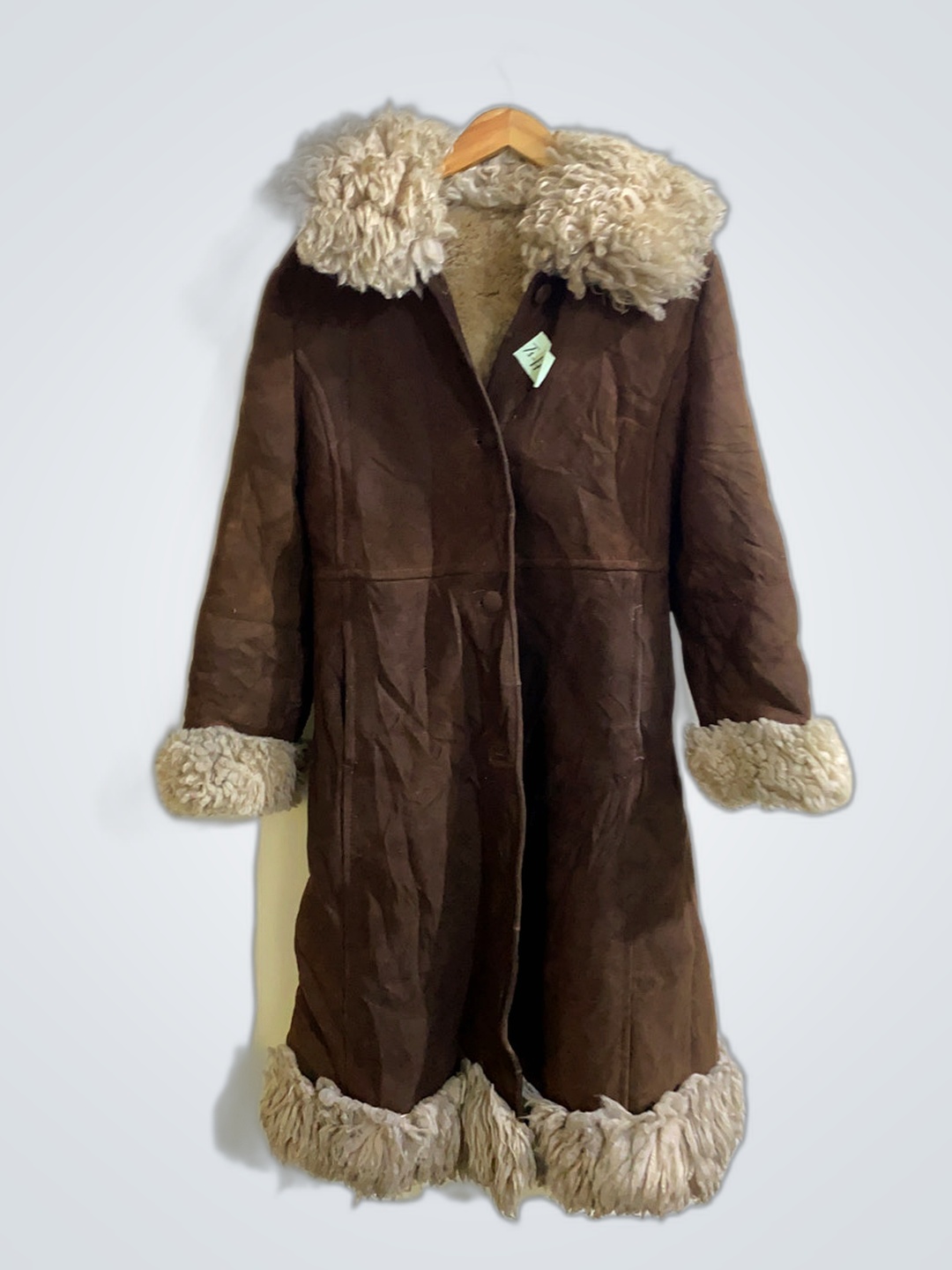 Brown Fur-Trimmed Coat